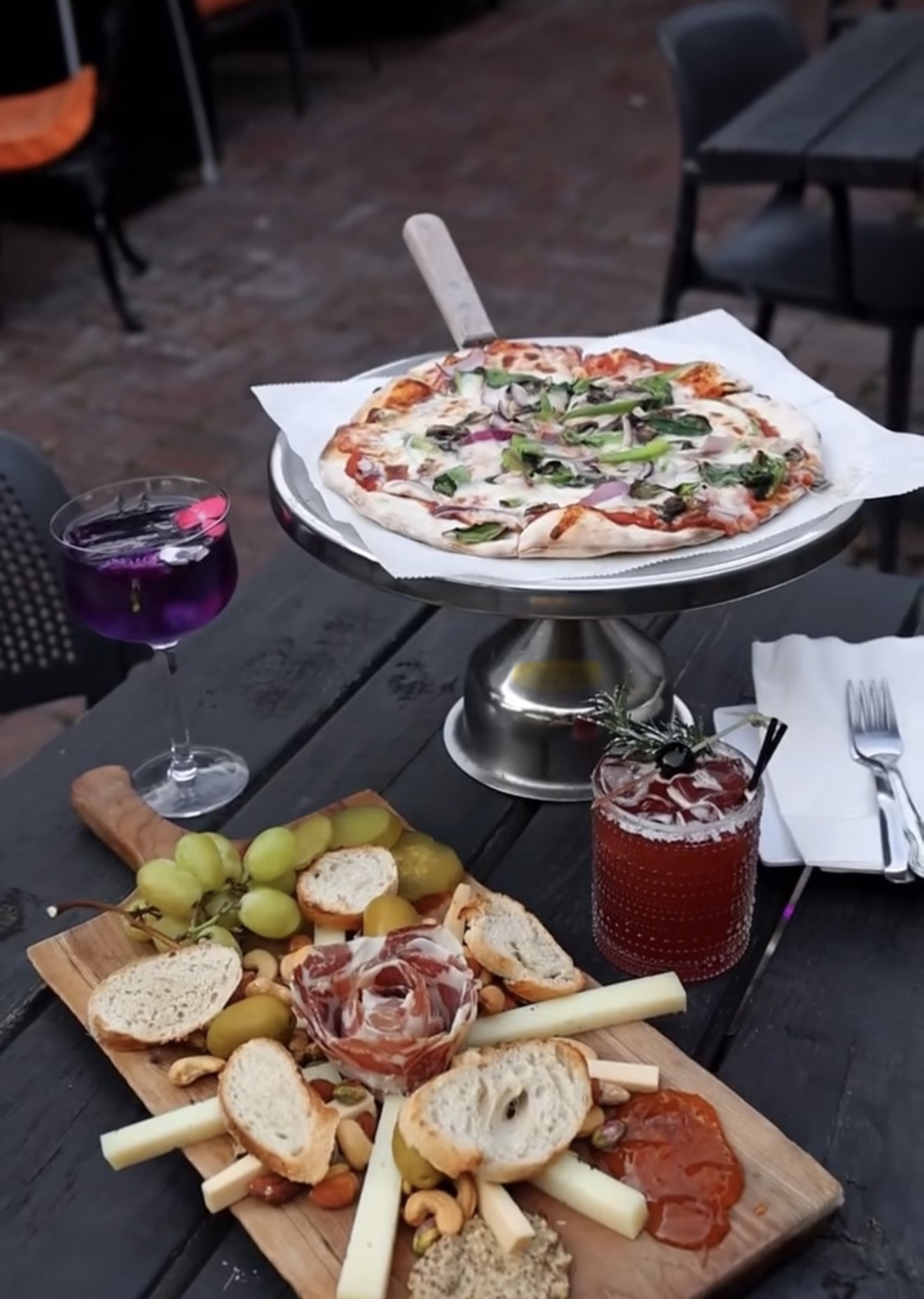 Simone on Sunset daily specials pizza and charcuterie Title:
