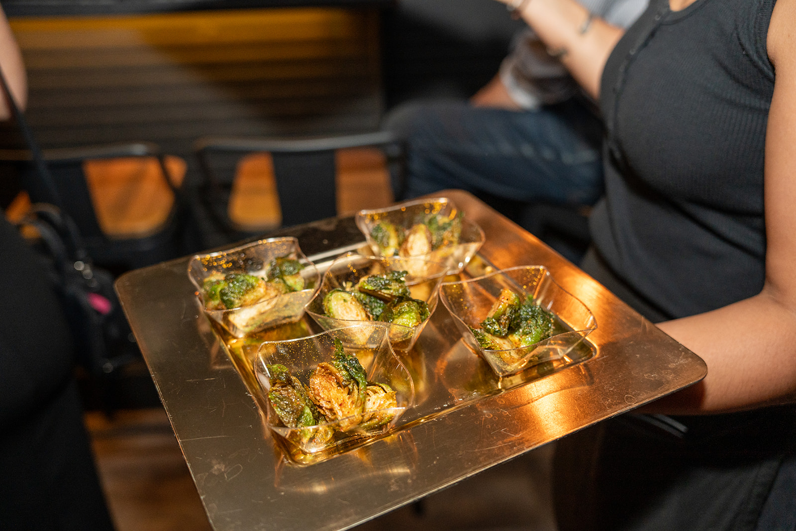 Holiday party venue Houston catering tray at Simone on Sunset