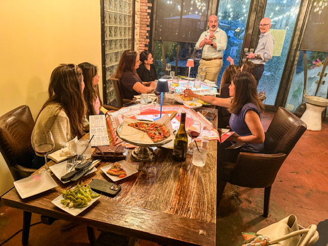 Friends playing mahjong in Houston at Simone on Sunset in Rice Village